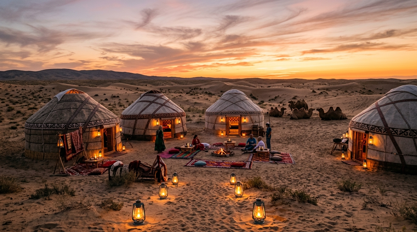 Mirzachul Camels and Yurts